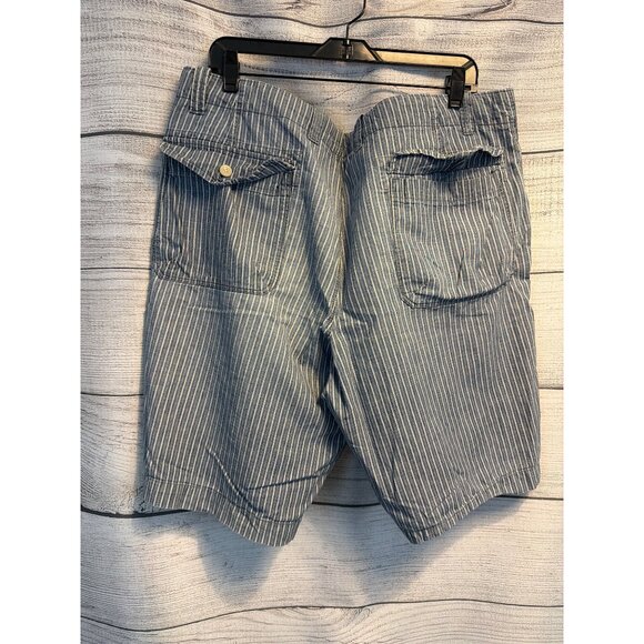 Banana Republic Mens Striped Cotton-Linen Shorts Size 38 - Picture 3 of 4